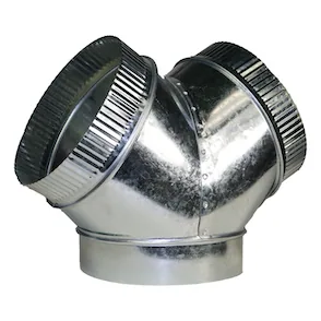 Y Duct Connector 4in x 4in x 4in