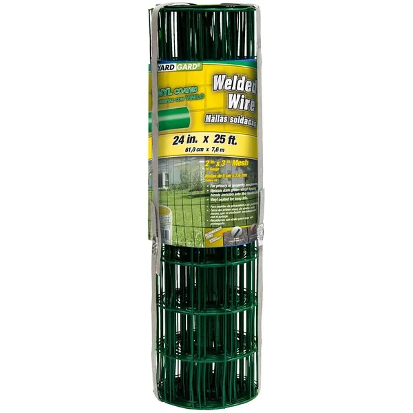 Yard Gard 2'x25' 16G Welded Wire Vinyl Green 2"x3" Mesh - Image 2