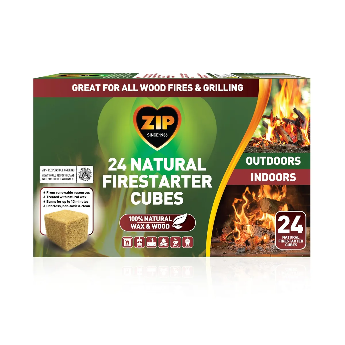 Zip 2 In 1 Natural Wood Log Firestarter - Image 2