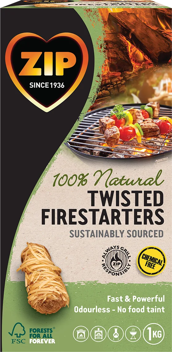 Zip Twisted Wood Wool Firestarters 24pc 100% Natural - Image 2