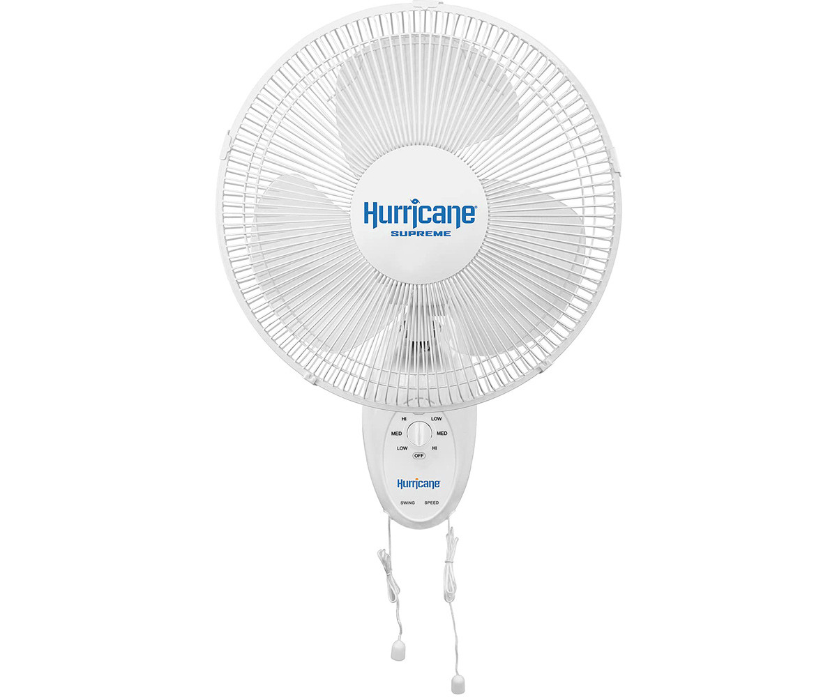 Hurricane Supreme Oscillating Wall Mount Fan 12"