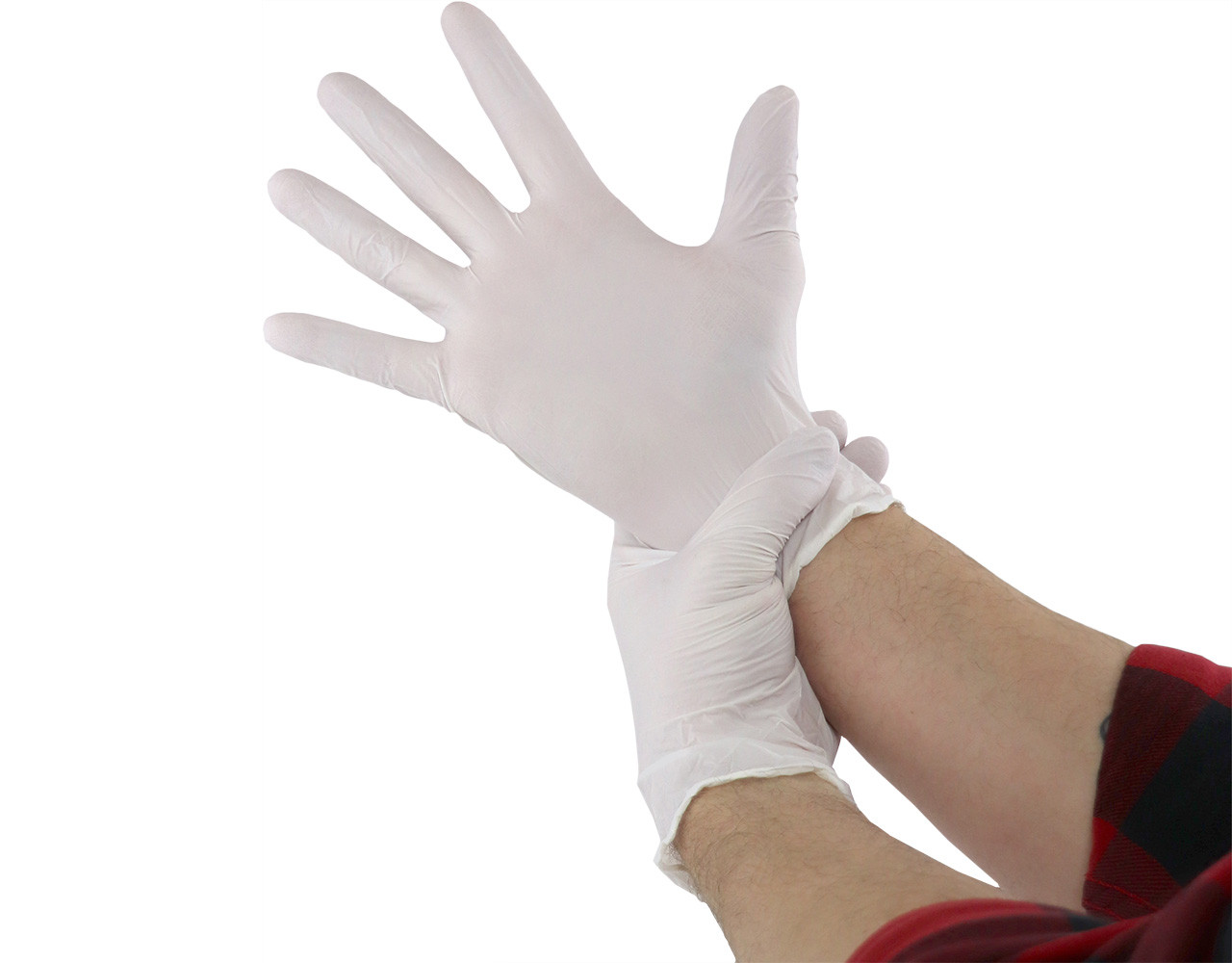 Mad Farmer White Nitrile Horticulture Gloves, Size S, Box of 100