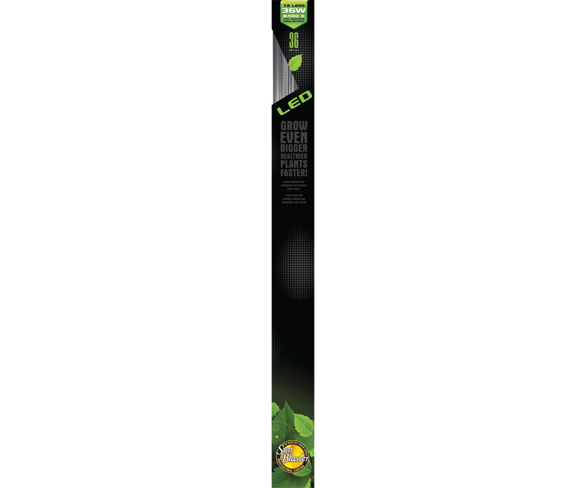 SunBlaster High Output 72-LED 6400K 36W Strip Light, 3'
