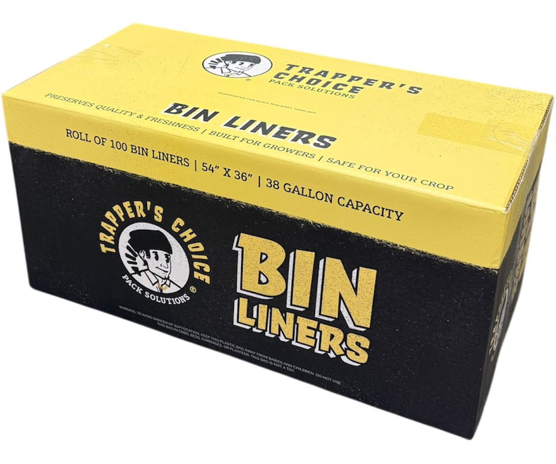 Trapper's Choice Bin Liners, 54” x 36” (2 mil) roll of 100