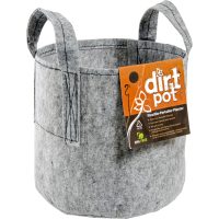 Dirt Pot Flexible Portable Planter, Grey (with handles)